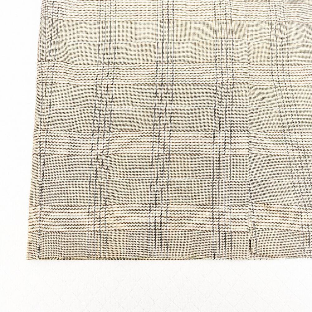 Laurel Patterned Plaid Straight Linen Pencil Skir… - image 6